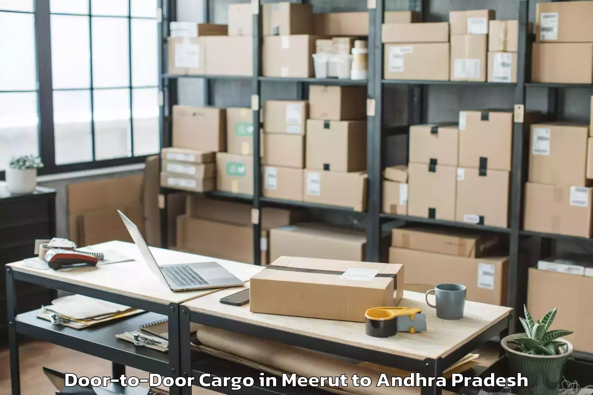 Book Meerut to Veligandla Door To Door Cargo Online